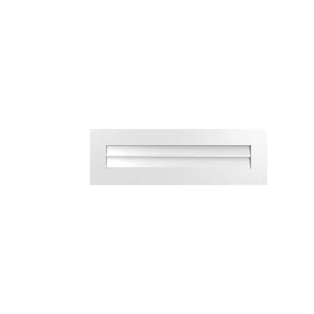 Ekena Millwork Vertical Surface Mount PVC Gable Vent: Non-Functional, w/3-1/2"W x 1"H, Standard Frame, 38"W x 12"H GVPVE38X1201SN